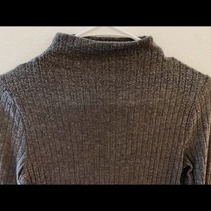 Turtle neck dark gray dress